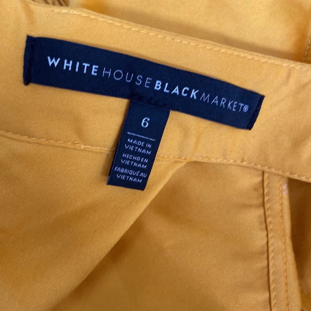 White House Black market beautiful gold colored halter top. - Picture 5 of 6